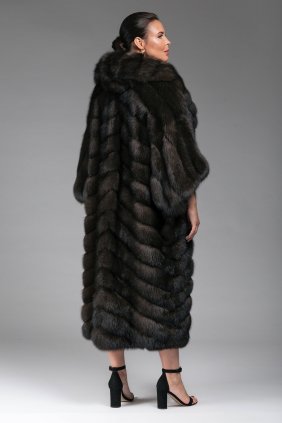 Роскошная шуба из меха соболя oversize S42
