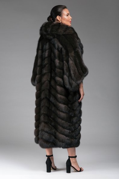 Роскошная шуба из меха соболя oversize S42