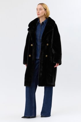 Шуба из меха норки oversize NR02
