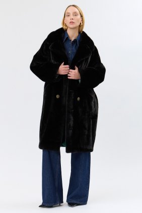 Шуба из меха норки oversize NR02