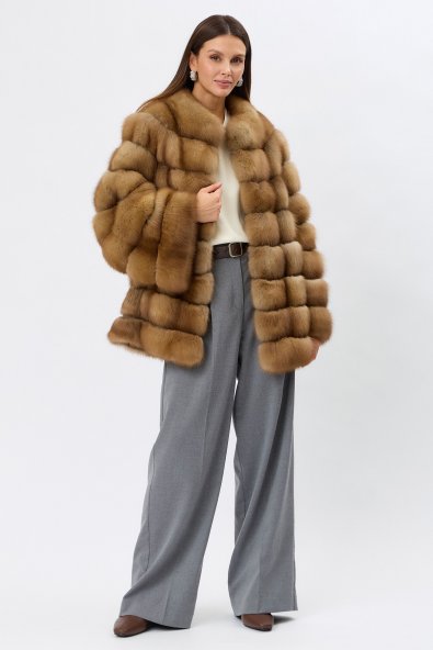 Шуба из куницы oversize KU24